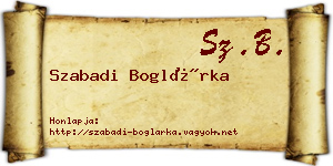 Szabadi Boglárka névjegykártya